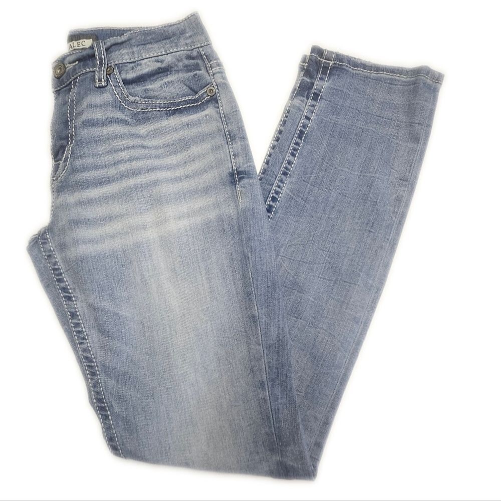 BKE Alec Straight Leg In Light Blue Wash, 28R